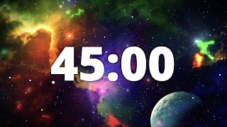 45 Minute Countdown Timer With Alarm And Deep Space Ambient Music Deep Space Galaxy 