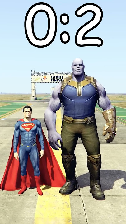THANOS vs SUPERMAN in GTA 5! (BATTLES) #shorts
