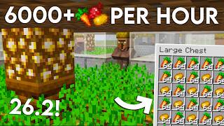 NEW UPDATED Minecraft Java 26.2 Crop Farm Tutorial | 6000  Crops Per Hour