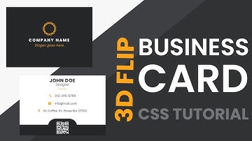 3D Flip Business Card CSS | CSS Cards | CSS Tutorial