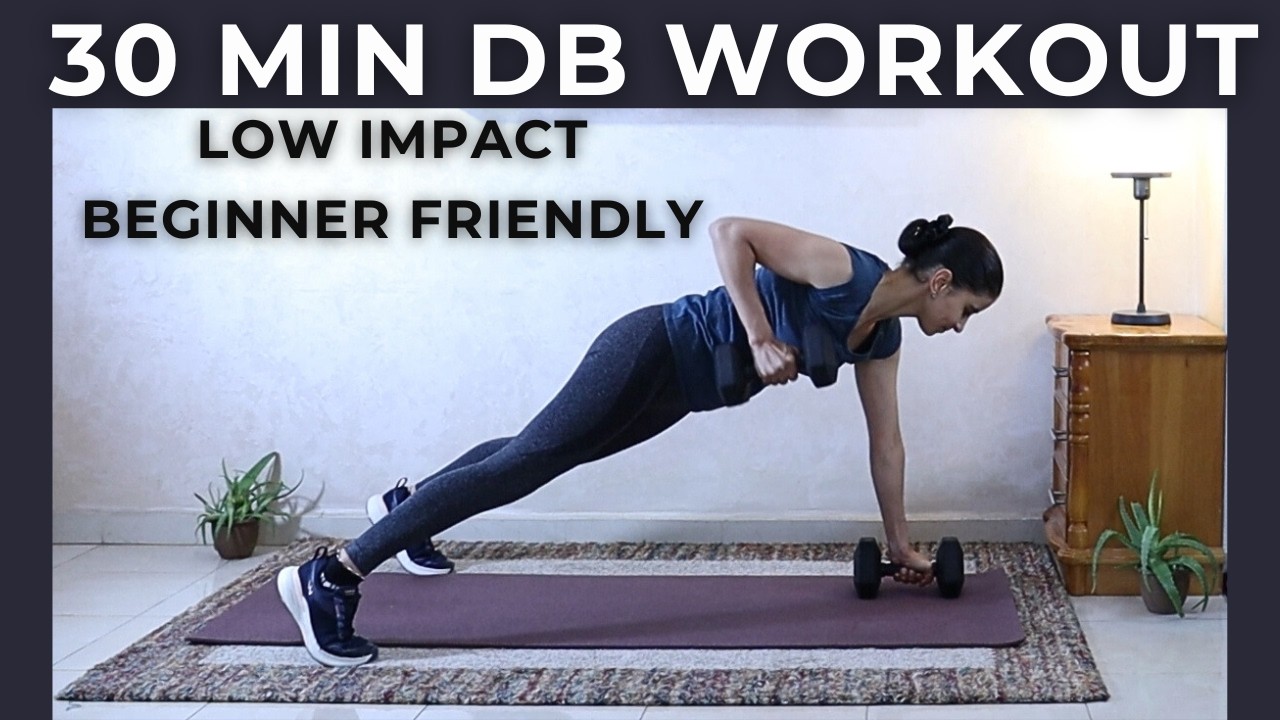 30-Minute Full Body Dumbbell Workout | Heavy & Light DB Strength Training