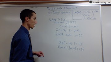 Trig Applications Unit: Double Angle Identities, Part 2