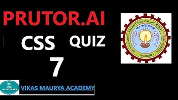CSS QUIZ -7 Prutor.ai | #css #quiz7 #prutor