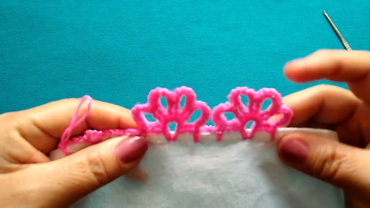Puntilla para servilletas chiquitas, muy fácil de tejer num 3.#parati #crochet #arte #fypage