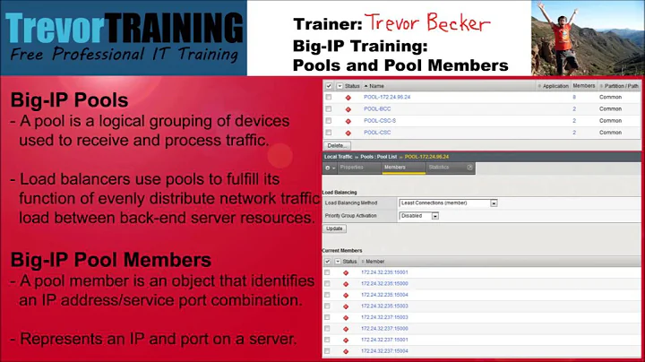 Big IP Pools and Pool Members | Video 23 | Free F5 LTM load balancer training videos