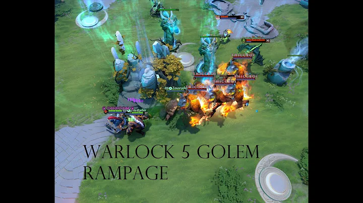 Dota 2 - Warlock Rampage with 5 Golems