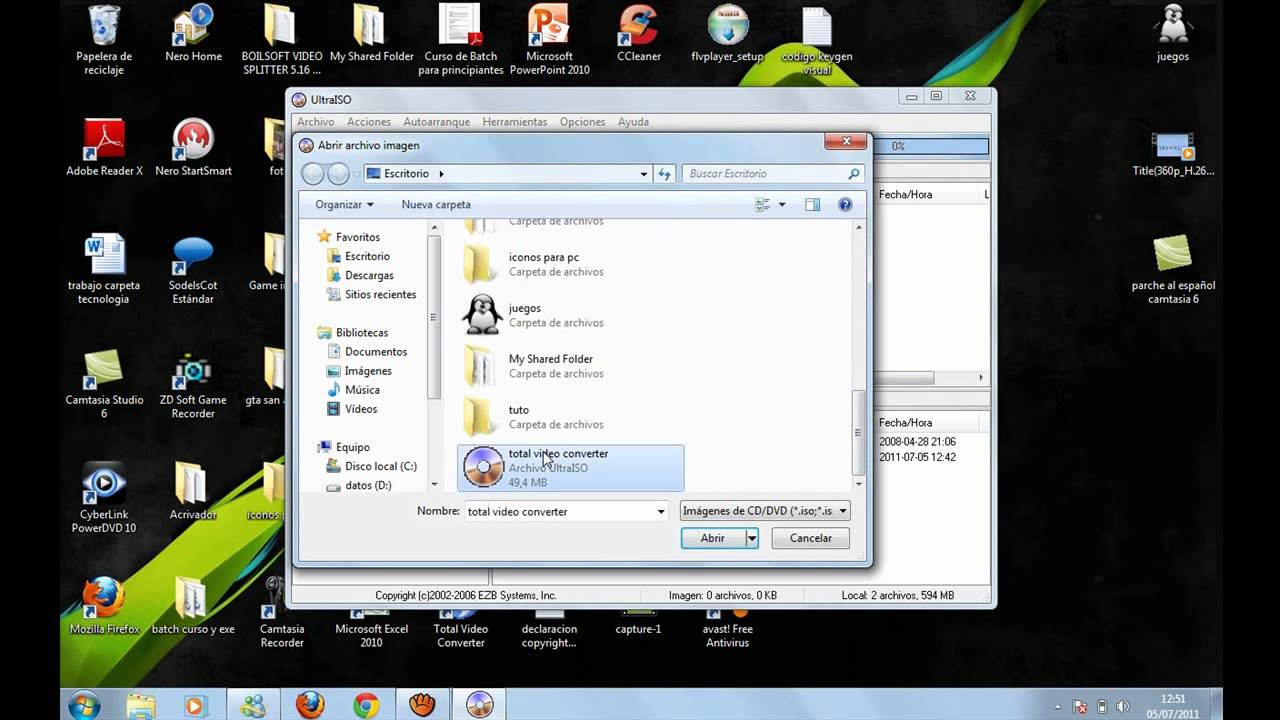 como extraer archivos de imagen .iso