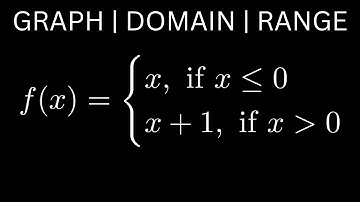 Graph the Piecewise Function and Find the Domain and Range || Example with x and x + 1