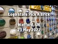 Lego Pick-a-brick PAB wall at Watford Lego Store on 23 May 2022