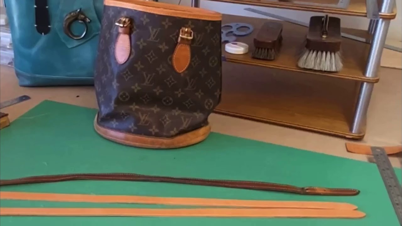 For Louis Vuitton Vintage Bucket Bag Leather Vachetta Strap Replacement