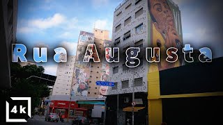 Relaxing Walk in Rua Augusta Sao Paulo, Av Paulista to Republica | 4k 60fps