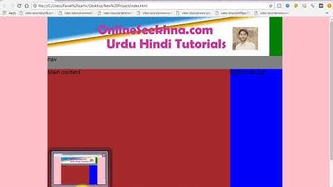 New CSS & HTML Complete Website Layout Tutorials Urdu -Hindi Par 2