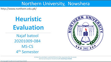 Northern University (NU): Heuristic Evaluation based on Nielsen’s Principles