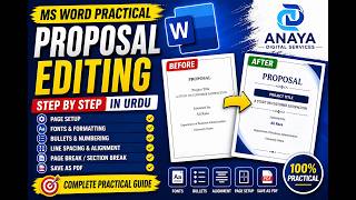 MS Word Practical Tutorial in Urdu | Proposal Editing Step by Step | Complete Guide
