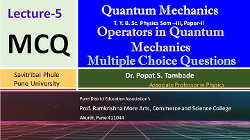 MCQ on Quantum Mechanics | Operators in Quantum Mechanics | IIT JAM Physics | BSc Physics |