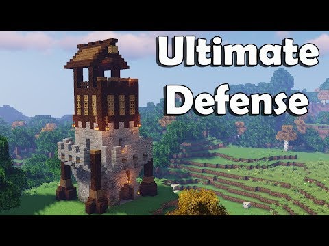 Tower defense game concept in minecraft. All three tower types and