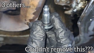 oil drain plug removal from hell....