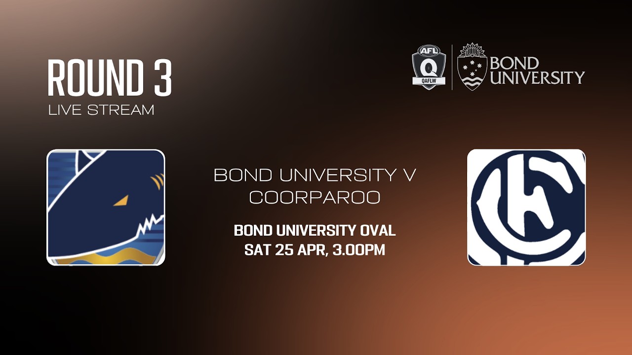 LIVE Bond University QAFLW ROUND 3 - Bond University v Coorparoo - YouTube
