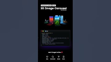 3D Image Carousel #codewith_muhilan #css #coding #gsap