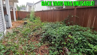 GARDEN was OVERGROWN and Out of Control!    #satisfying #makeover