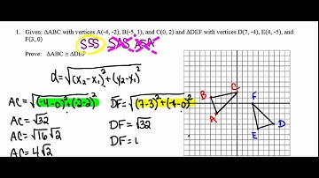 Coordinate Geometry   Prove Triangles by SSS
