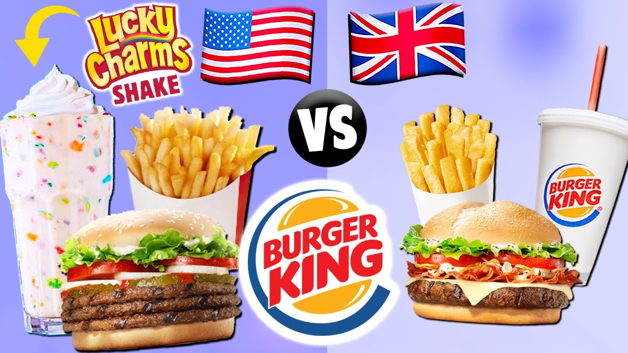 AMERICAN vs. BRITISH Burger King Food | Raphael Gomes