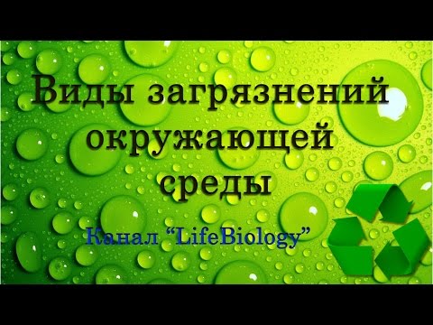 Виды загрязнений окружающей среды