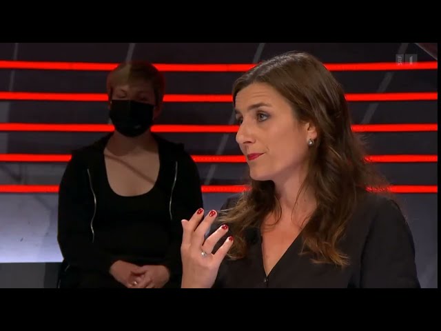 Flavia Wasserfallen SP sagt besorgten Mutter, die Jüngeren müssen sich auch impfen SRF Arena 21 9 class=