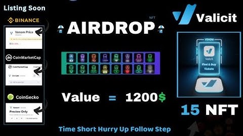 Venom Testnet || Valicit Find & Buy Tickets || Venom New NFT Claim