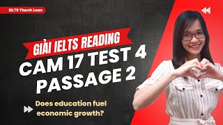 Giải IELTS Reading Cambridge 17 Test 4| Passage 2: Does education fuel economic growth