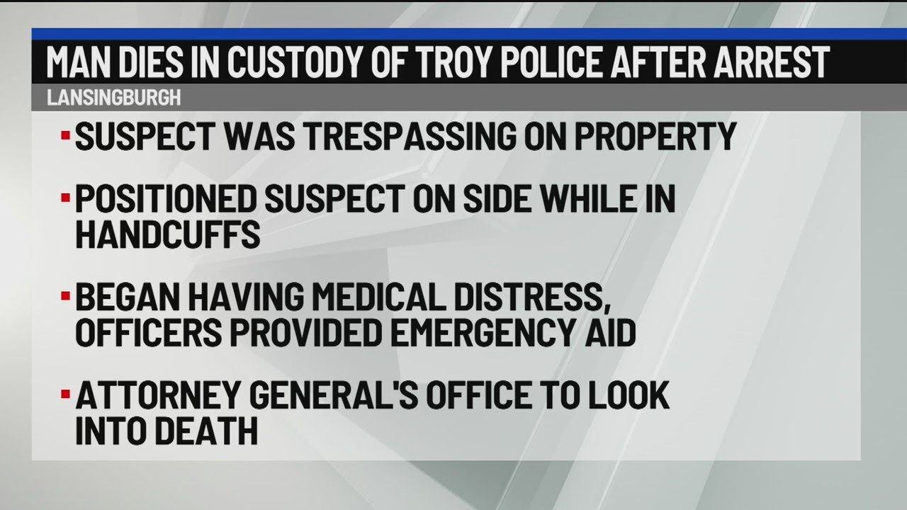 Man dies in Troy police custody YouTube