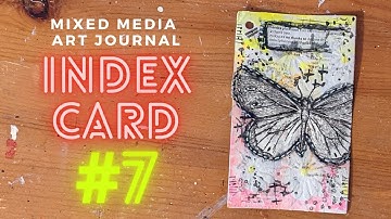 Mixed Media Art Journaling on Index Card 07 |  #flightyrambler