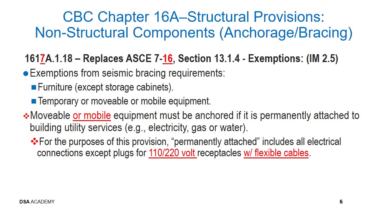 S03 Non Structural Anchorage and Bracing YouTube