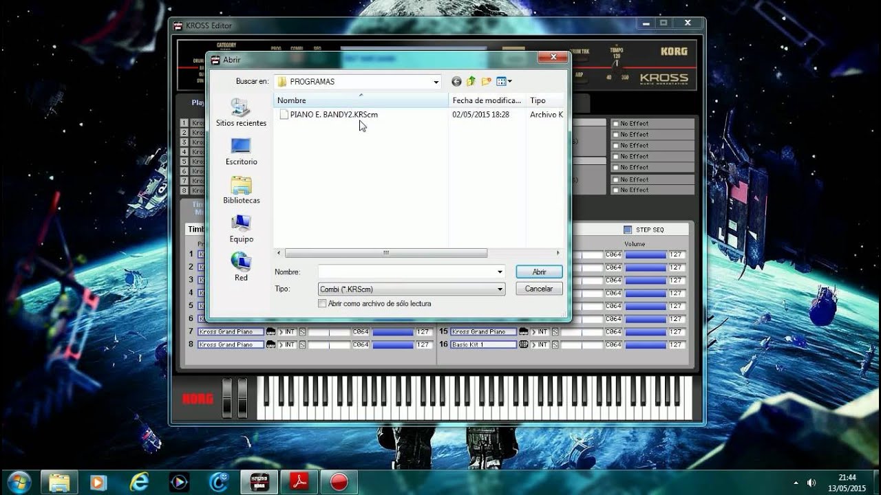 KORG KROSS - Como CARGAR  PROG COMBI PCG Y BORRADO