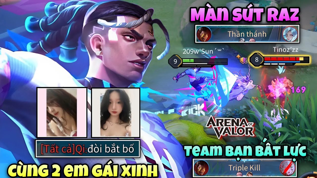 Màn Sút Raz Siêu Căng Cùng 2 Bạn Gái Xinh Như Thiên Thần Khiến Team Bạn Phải Bất Lực NTN !!!