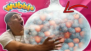 1000 WUBBLE BUBBLES INSIDE GIANT WUBBLE EXPERIMENT **EXPLOSION**