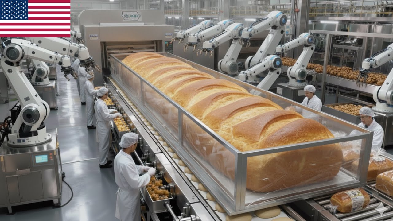 Inside a Bread Factory Producing Thousands of Loaves Every Hour