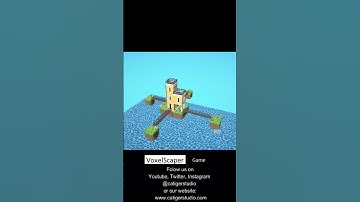 Building A Castle In The Sky 🏰☁️  #voxelscaper #indiegame