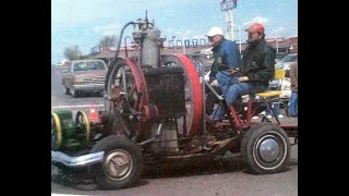 This is redneck ingenuity in its purist form. An old car frame, some tired iron, a few belts and pulleys and away we go. Builder/