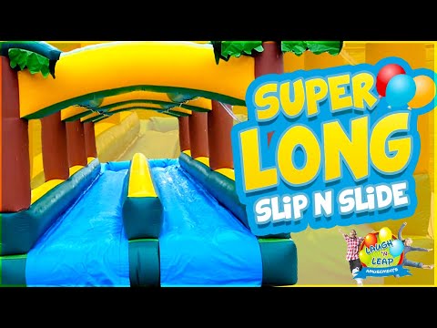 Slip n Slide - 40 ft Inflatable Slip-n-Slide - Make Fun at Home - Longest Water Slip n Slide @LaughnLeapAmusements