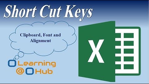 Clipboard, Font  and Alignment in Excel