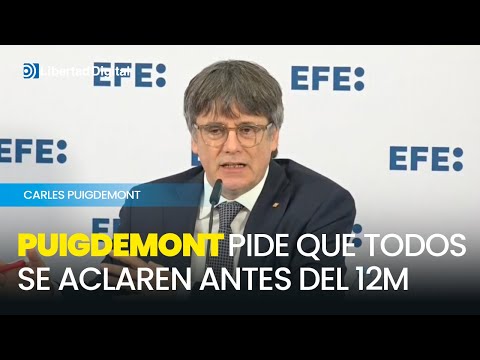 Puigdemont pide que "todos aclaren" su postura sobre un tripartito de izquierdas