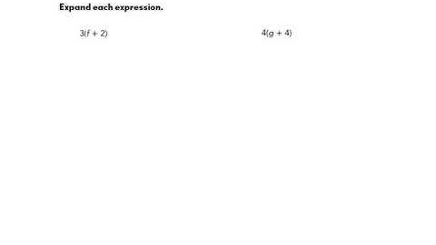 Expanding Expressions Using Distributive Property