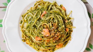 Creamy Salmon Pesto Pasta