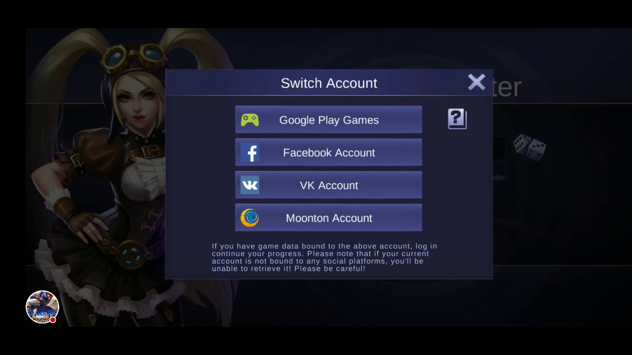 In game account Switcher.