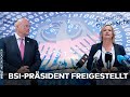 Nach Böhmermann Recherche Bundesinnenministerin Faeser Stellt BSI Chef Schönbohm Frei