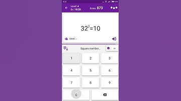 Math Tricks - Training mode - square numbers between 30 and 39 - level 004 (Number Keyboard)