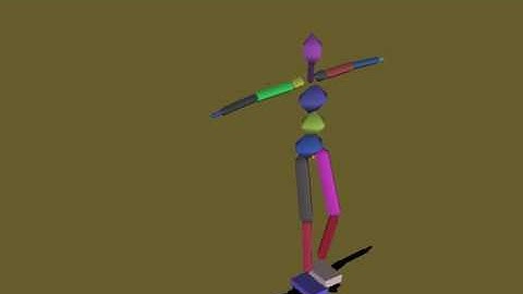 Walking ragdoll simulation using Newton Physics Engine