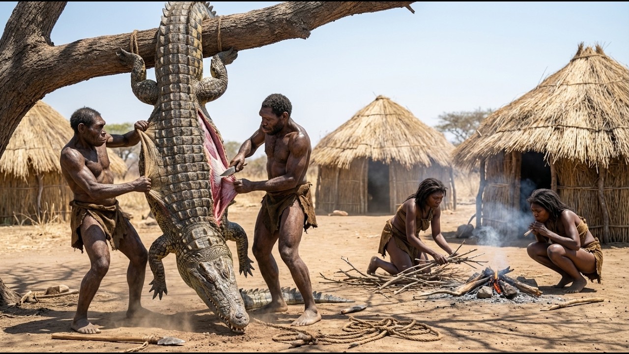 Life 3 Million Years Ago: Prehistoric Humans Confronted a Giant Crocodile – The Deadliest Encounter