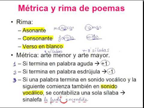 Metrica en un poema